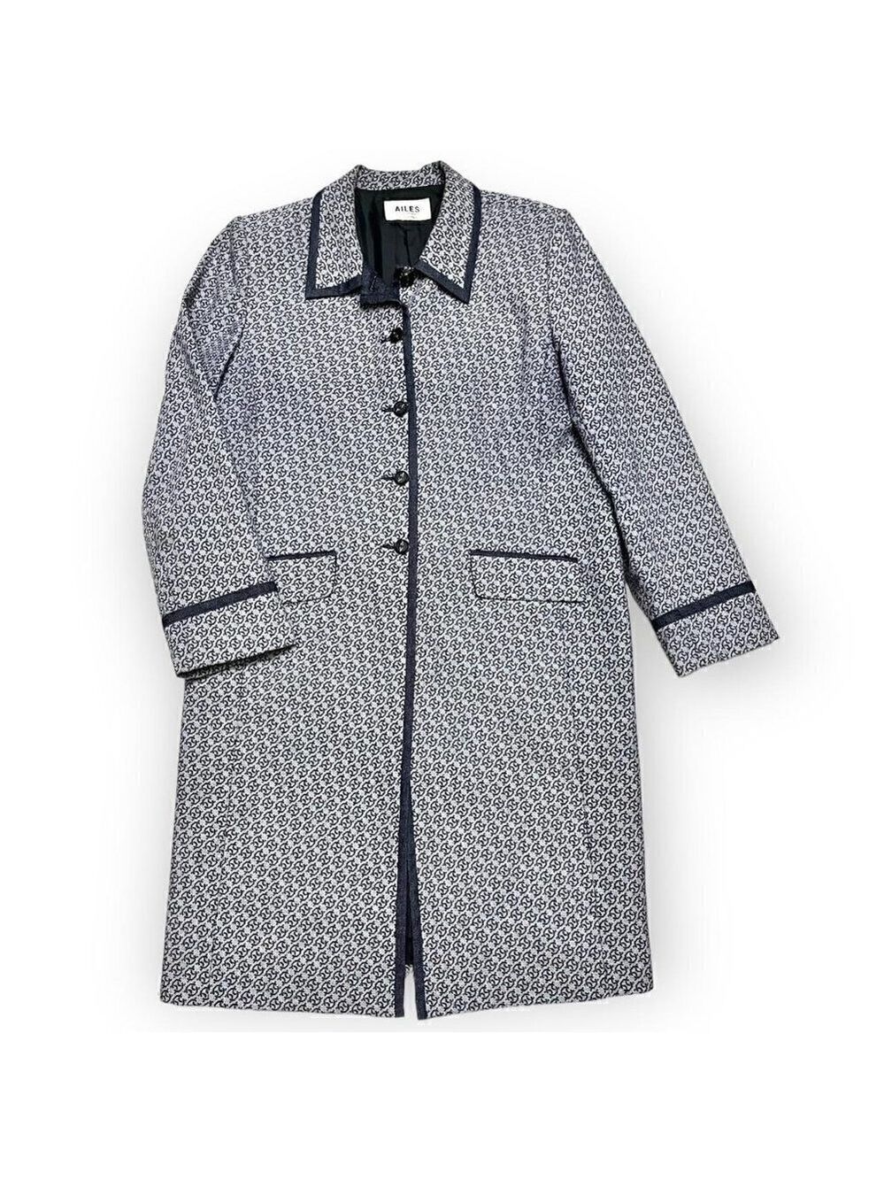 Ailes Vintage Designer Long Trench Jacket - Womens Large